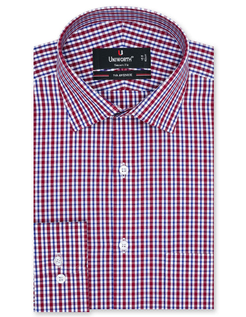 Maroon Check Tailored Smart Fit Shirt
