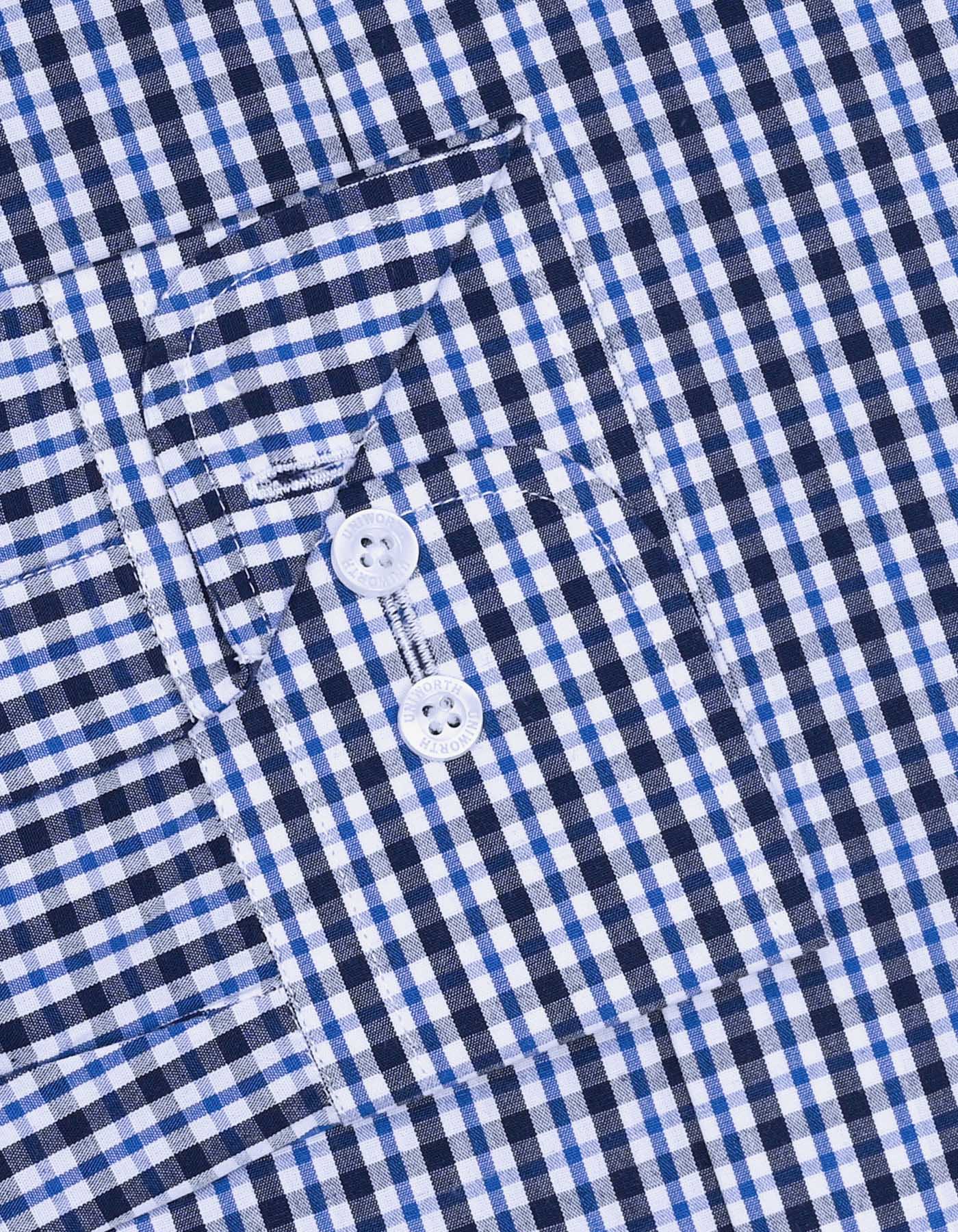 Check Navy Classic Fit Shirt FS1098-1RF-15.5
