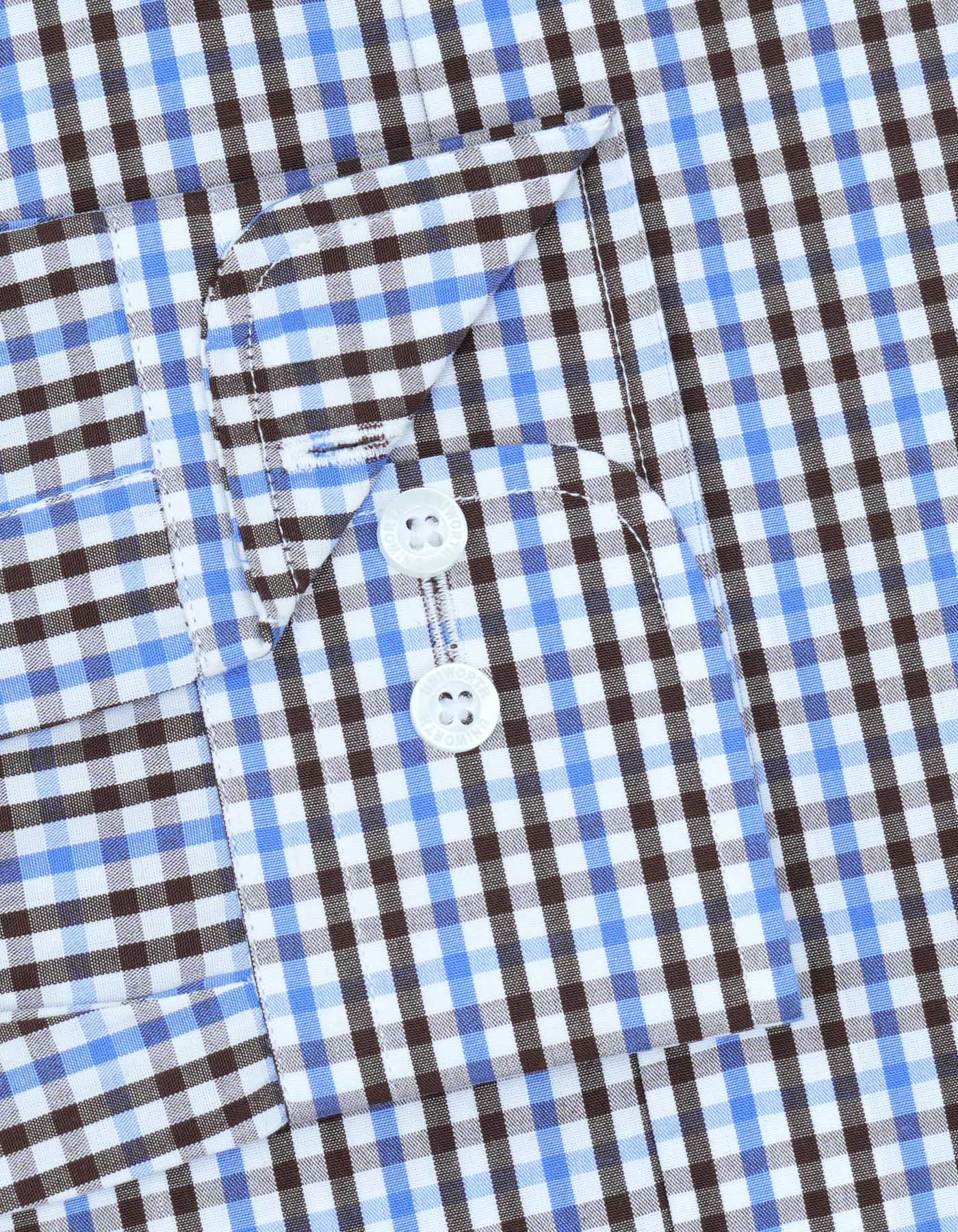 Check Brown Tailored Smart Fit Shirt FS1100-1SF-15.5