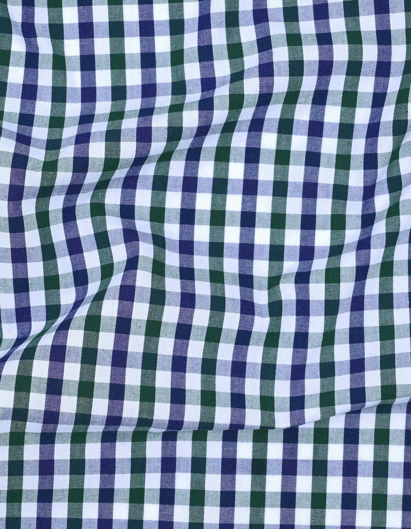 Check D Green Tailored Smart Fit Shirt FS1101SF-17