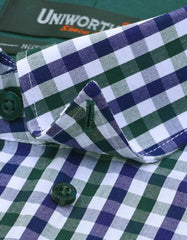 Check D Green Tailored Smart Fit Shirt FS1101SF-15.5