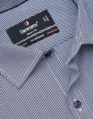 Check Navy Tailored Smart Fit Shirt FS1104SF-15