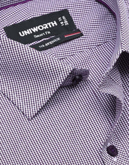 Check Purple Tailored Smart Fit Shirt FS1105SF-15