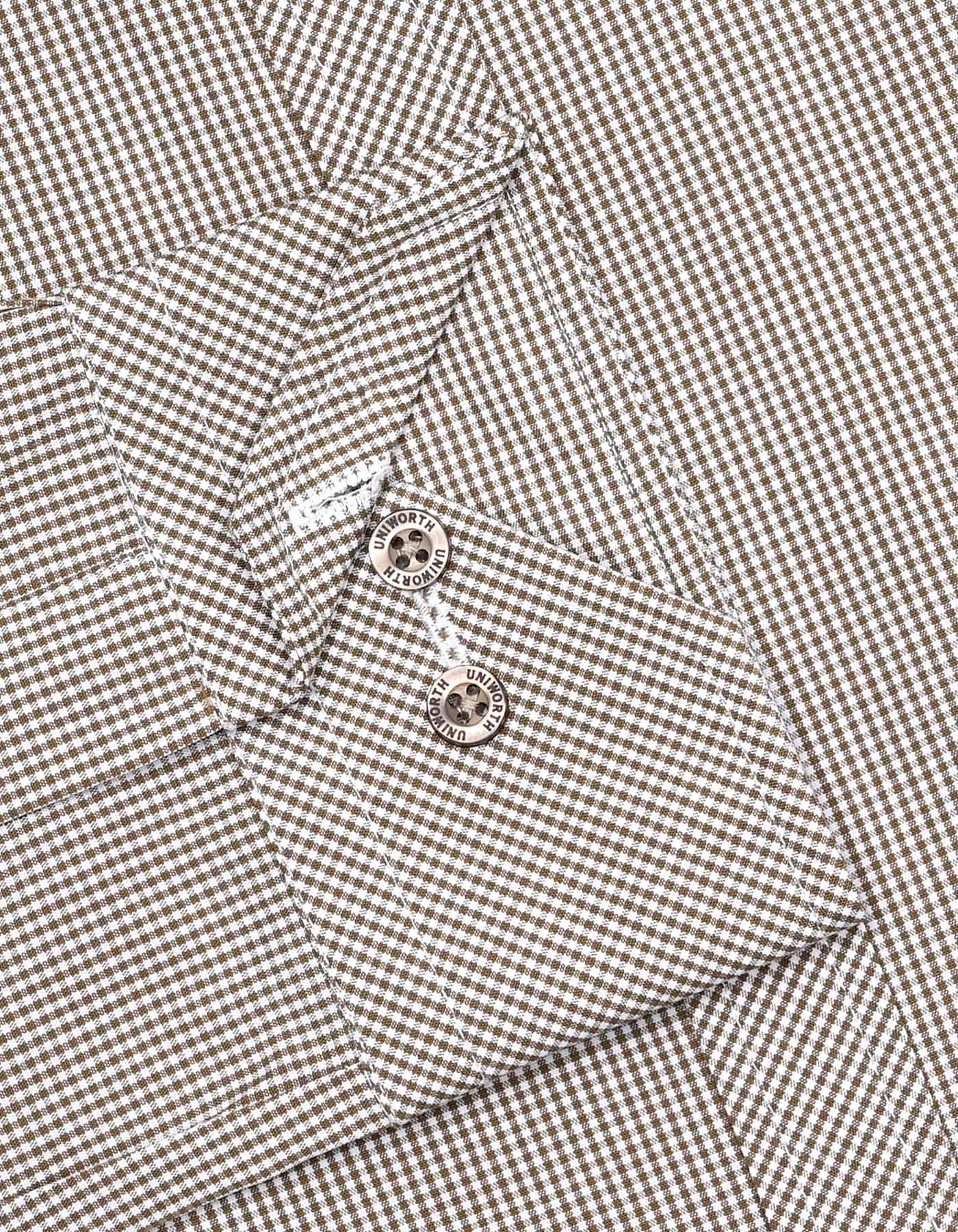 Check Khaki Tailored Smart Fit Shirt FS1106SF-15.5