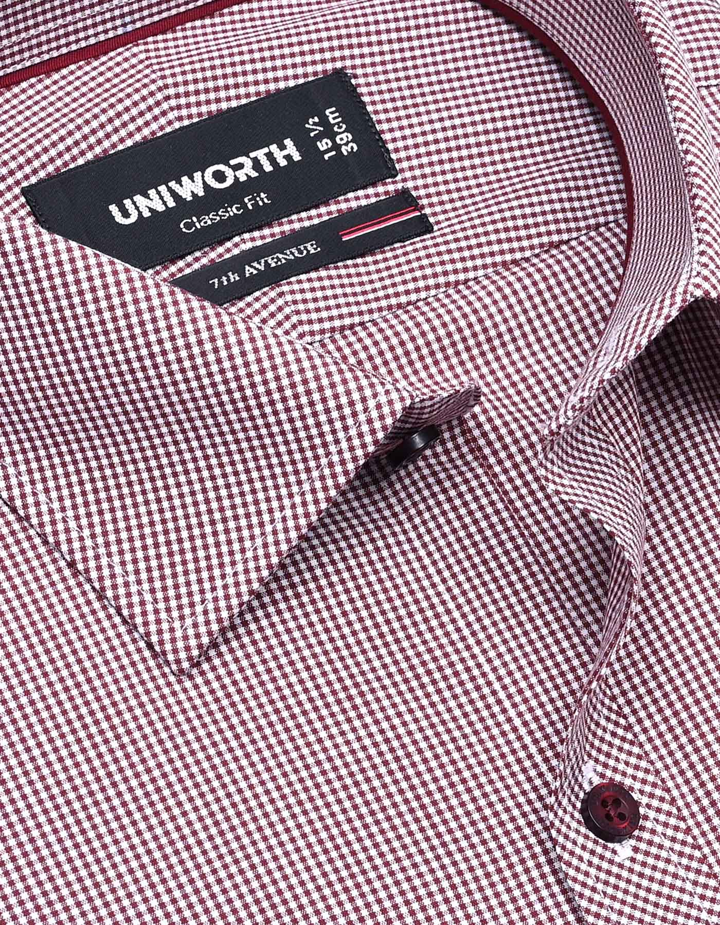 Check Red Classic Fit Shirt FS1107RF-15
