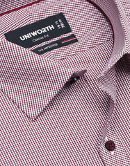 Check Red Classic Fit Shirt FS1107RF-15