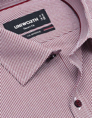 Check Red Tailored Smart Fit Shirt FS1107SF-15