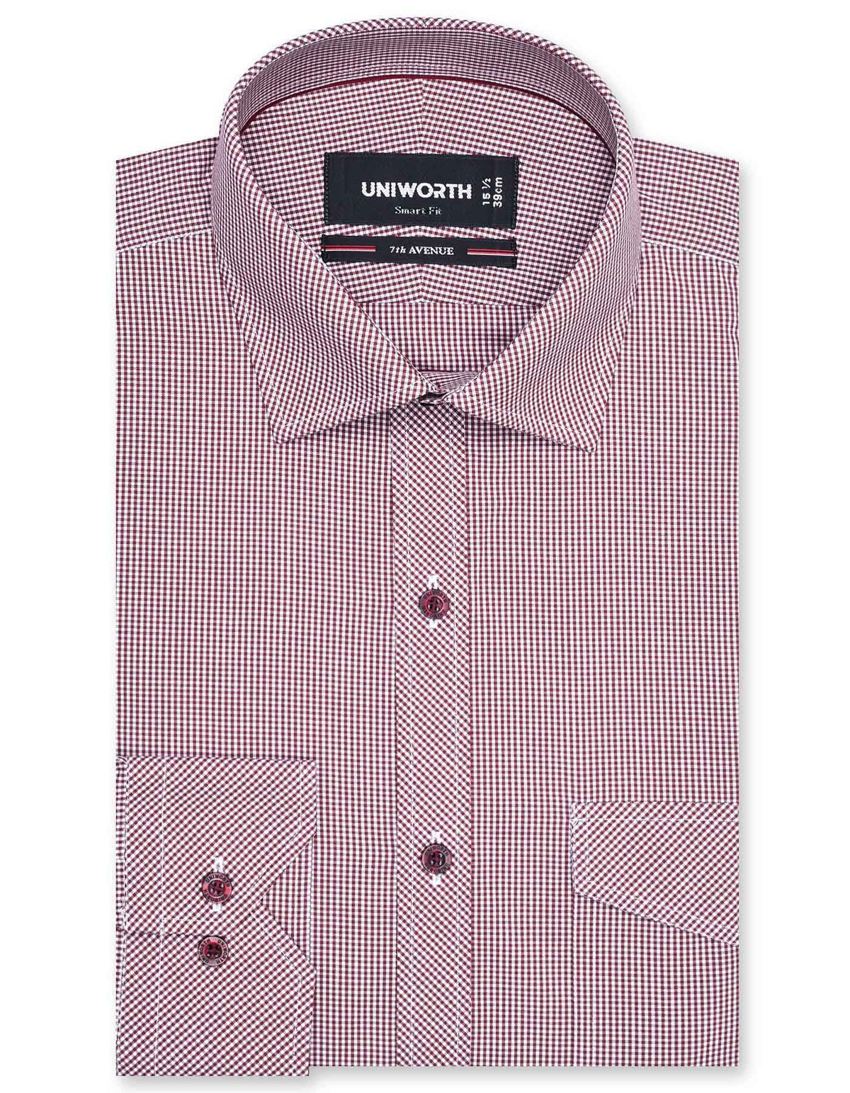 Check Red Tailored Smart Fit Shirt FS1107SF-14.5