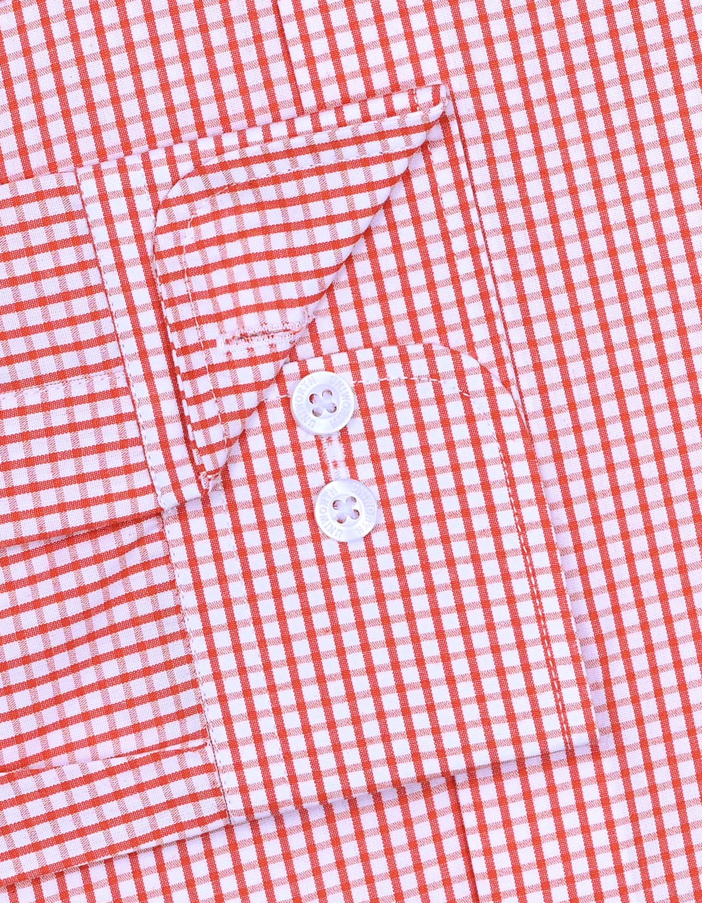 Check Orange Tailored Smart Fit Shirt FS1109SF-15.5