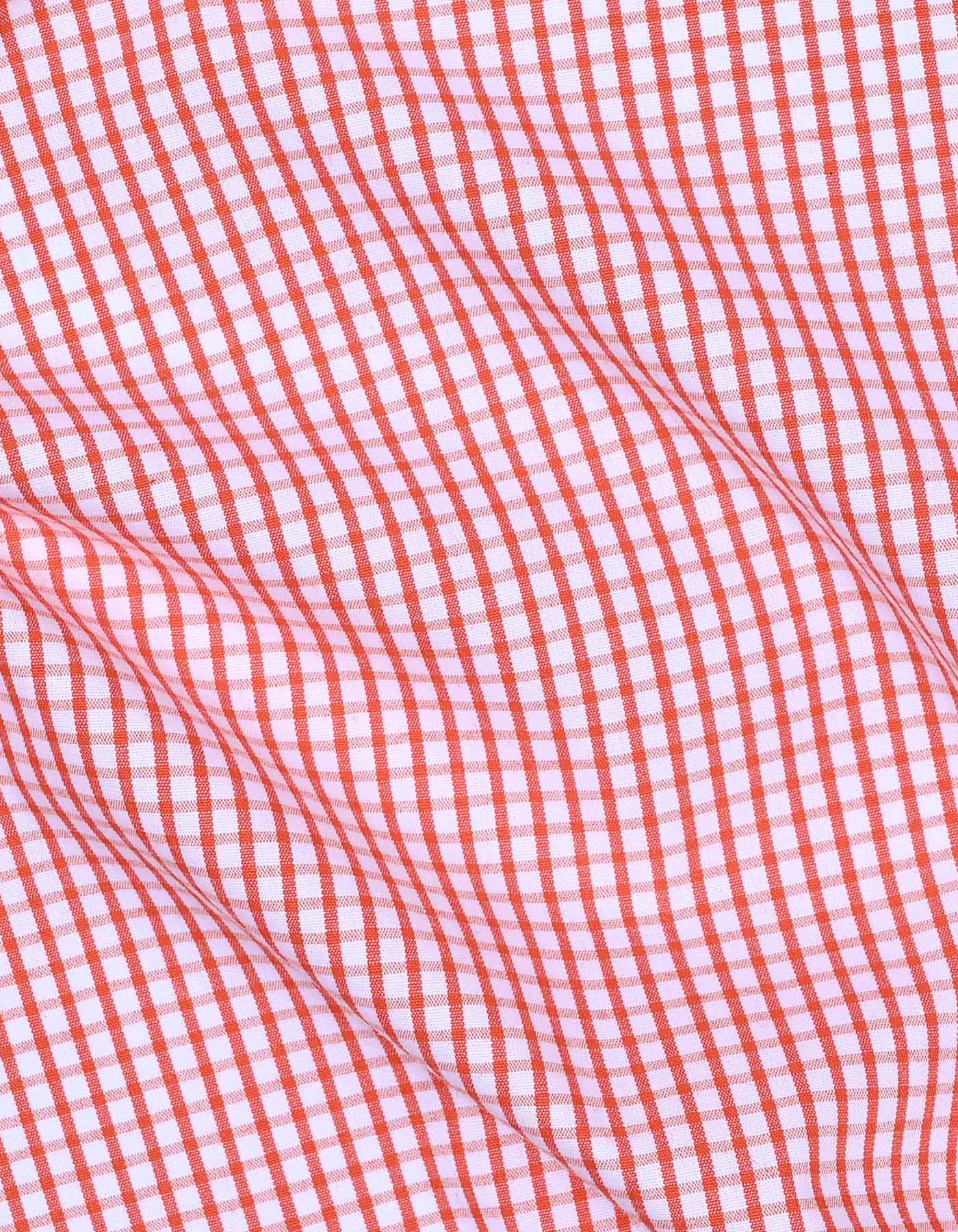 Check Orange Tailored Smart Fit Shirt FS1109SF-16