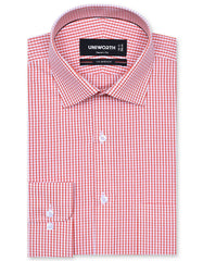 Check Orange Tailored Smart Fit Shirt FS1109SF-14.5