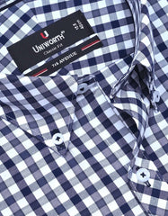 Check Navy Classic Fit Shirt FS1110-1RF-15