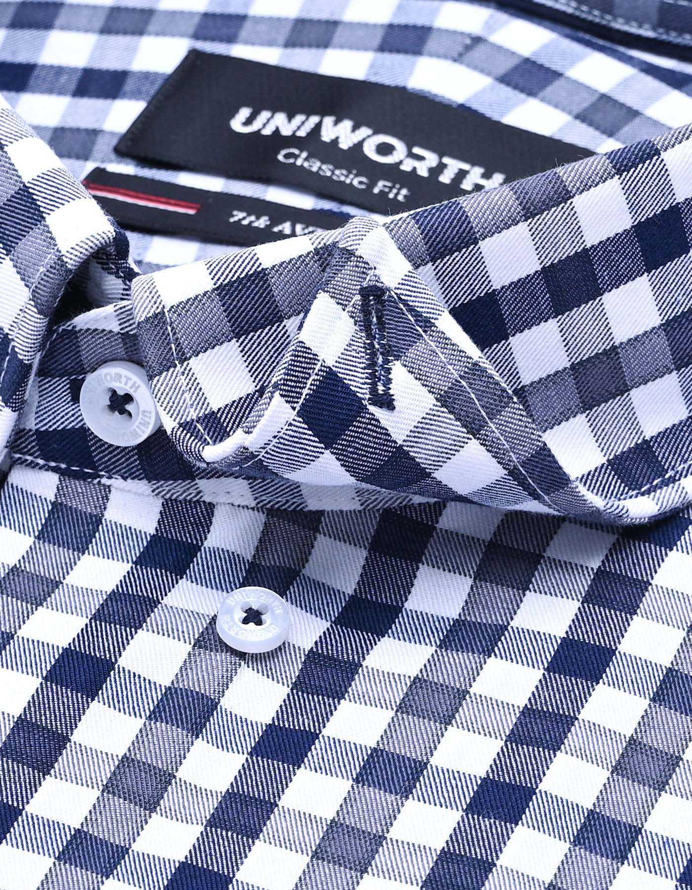 Check Navy Classic Fit Shirt FS1110-2RF-15.5