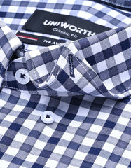 Check Navy Classic Fit Shirt FS1110-2RF-15.5