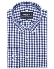 Check Navy Classic Fit Shirt FS1110-2RF-14.5