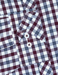 Check Maroon Tailored Smart Fit Shirt FS1112SF-16