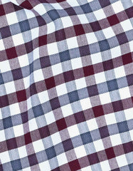 Check Maroon Tailored Smart Fit Shirt FS1112SF-16.5
