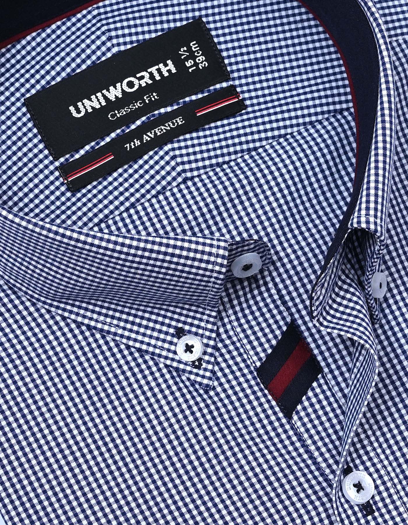 Check Navy Classic Fit Shirt FS1113RF-15.5