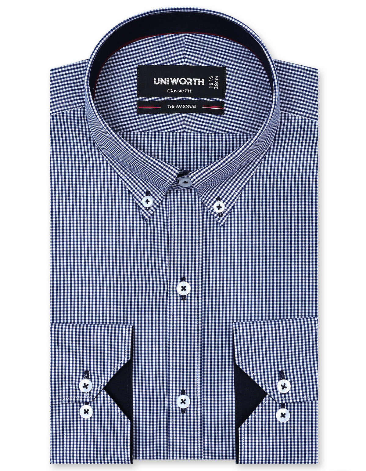 Check Navy Classic Fit Shirt FS1113RF-14.5