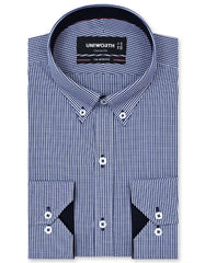 Check Navy Classic Fit Shirt FS1113RF-14.5