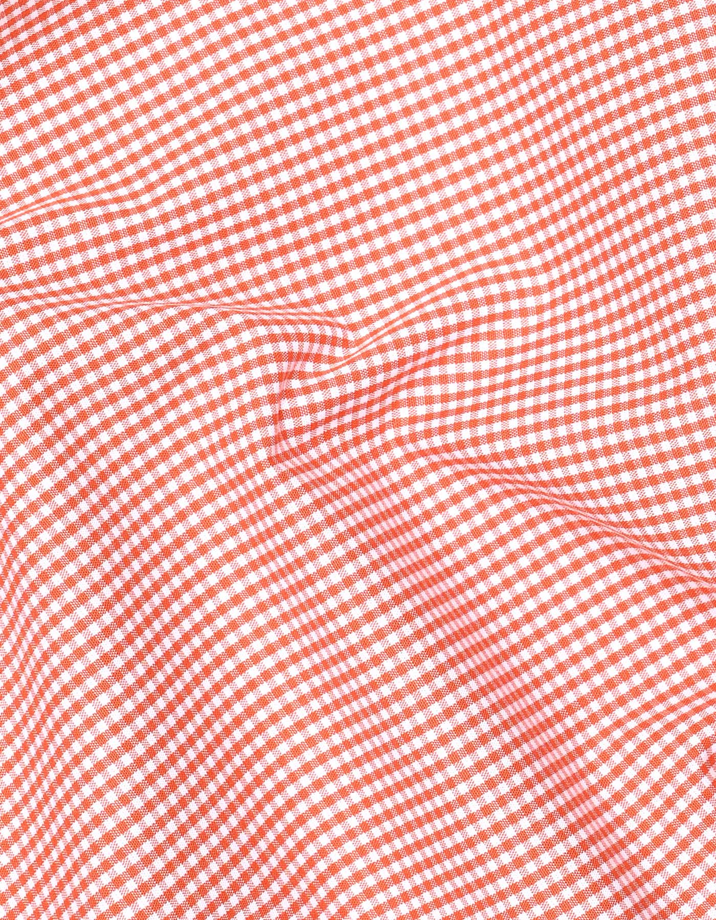 Check Orange Classic Fit Shirt FS1115RF-16.5