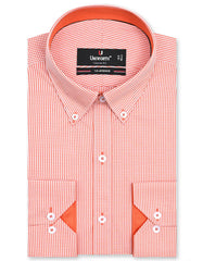 Check Orange Classic Fit Shirt FS1115RF-14.5