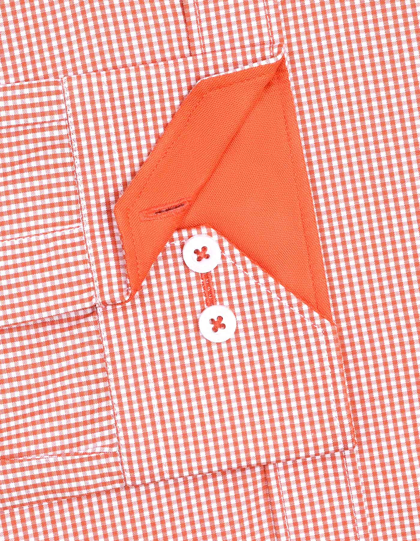 Check Orange Tailored Smart Fit Shirt FS1115SF-16