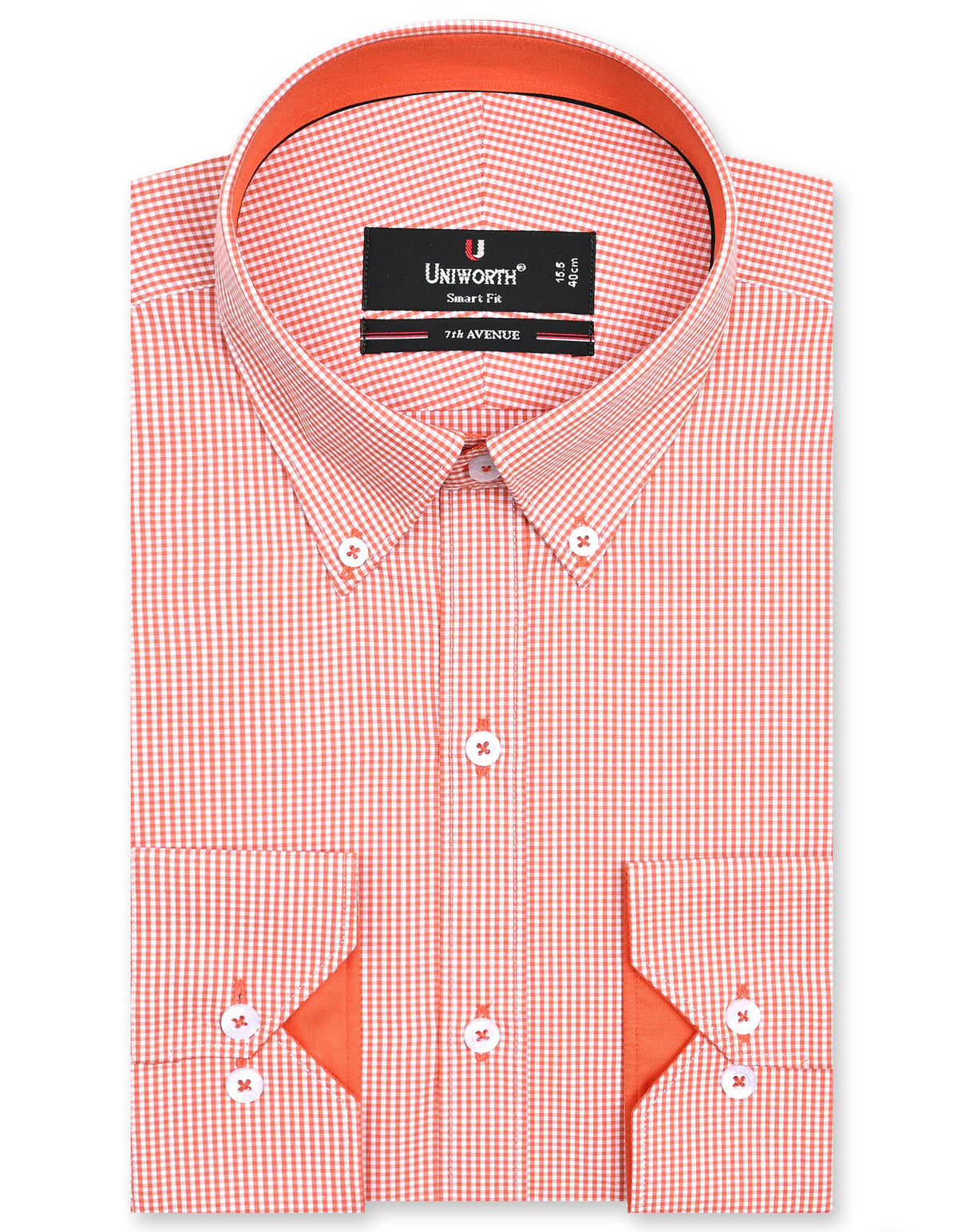 Check Orange Tailored Smart Fit Shirt FS1115SF-14.5
