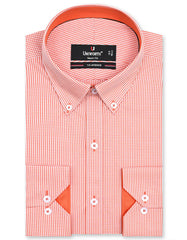Check Orange Tailored Smart Fit Shirt FS1115SF-14.5