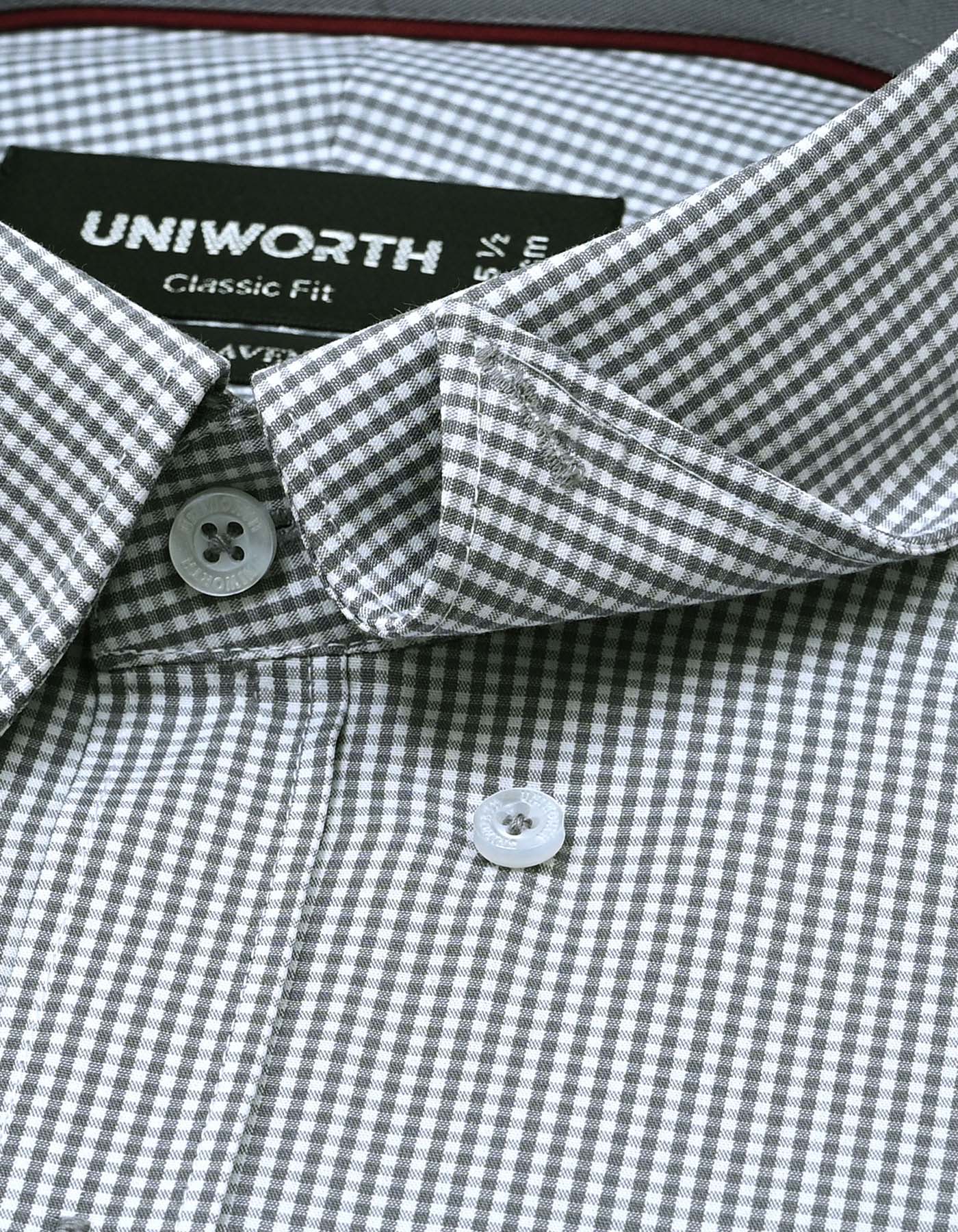 Check Grey Classic Fit Shirt FS1117RF-15.5