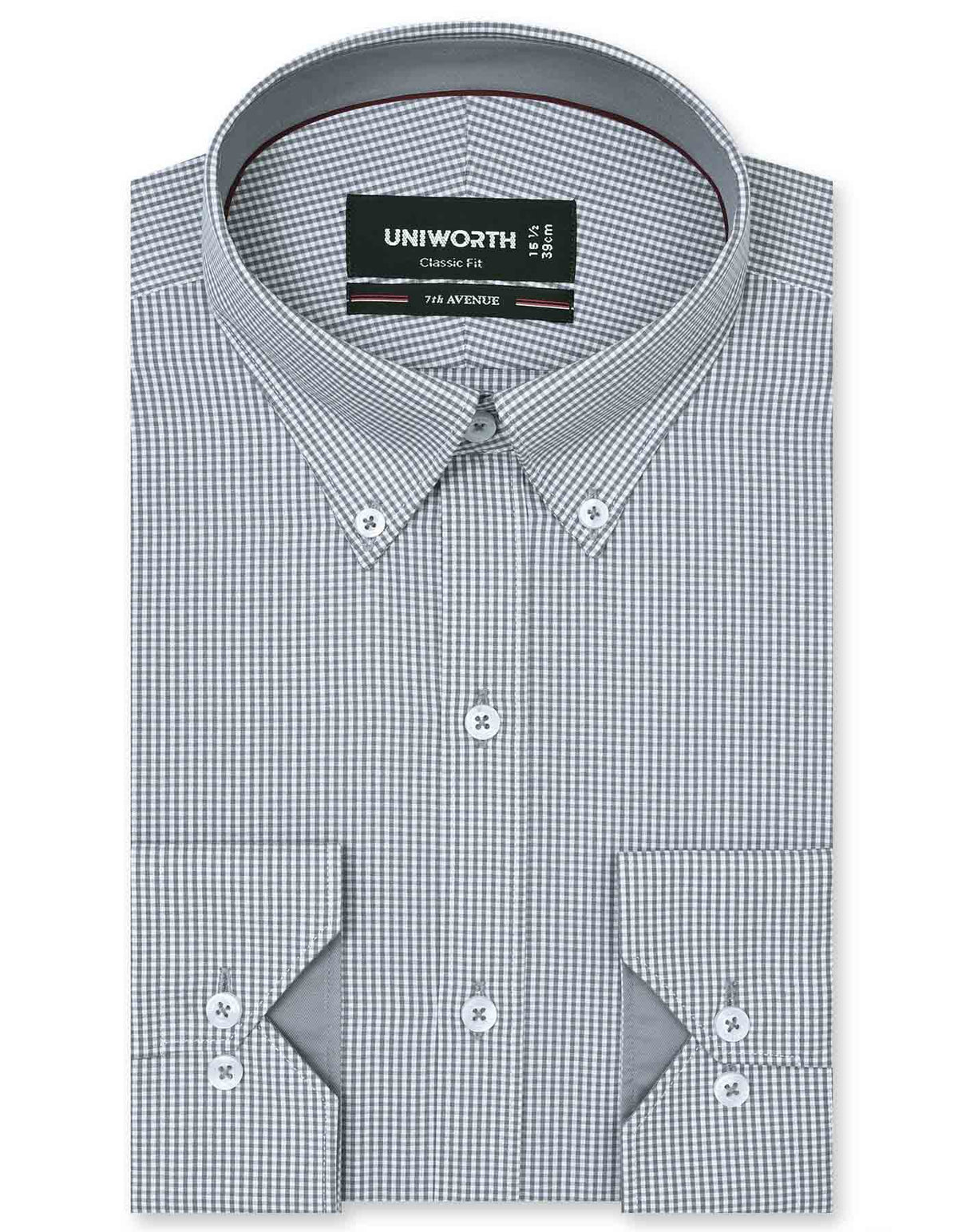 Check Grey Classic Fit Shirt FS1117RF-14.5