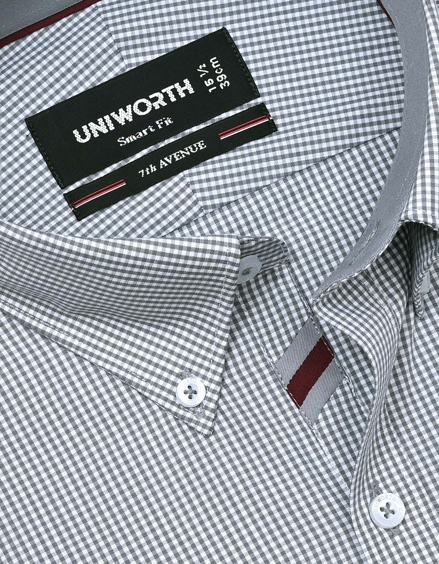 Check Grey Tailored Smart Fit Shirt FS1117SF-15
