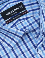 Check Royal Blue Classic Fit Shirt FS1118RF-15