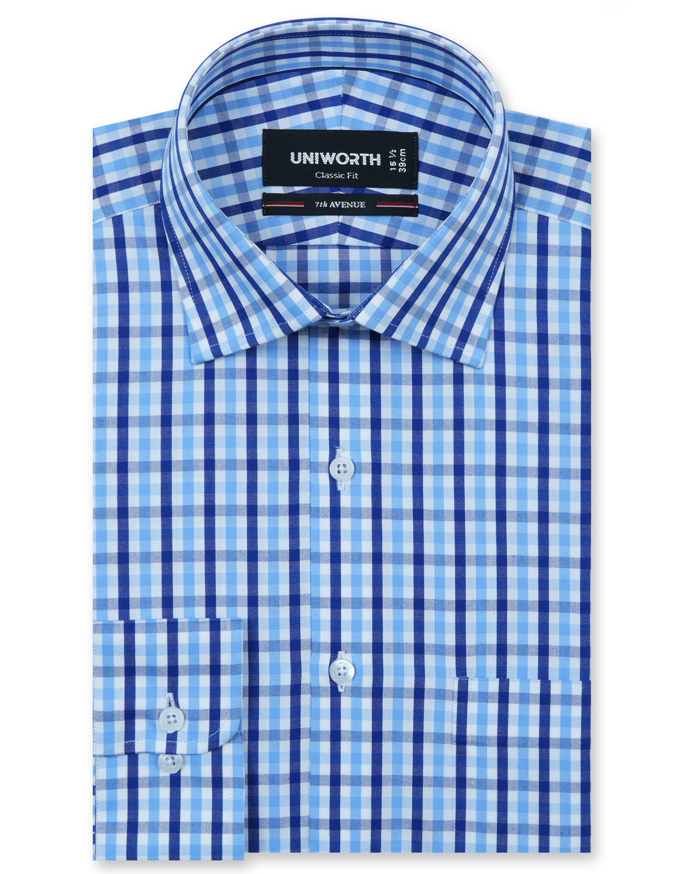 Check Royal Blue Classic Fit Shirt FS1118RF-14.5