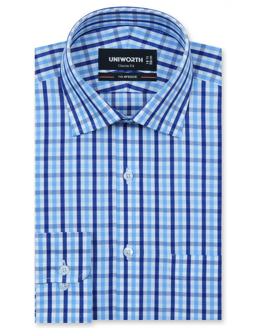 Royal Blue Check Classic Fit Shirt