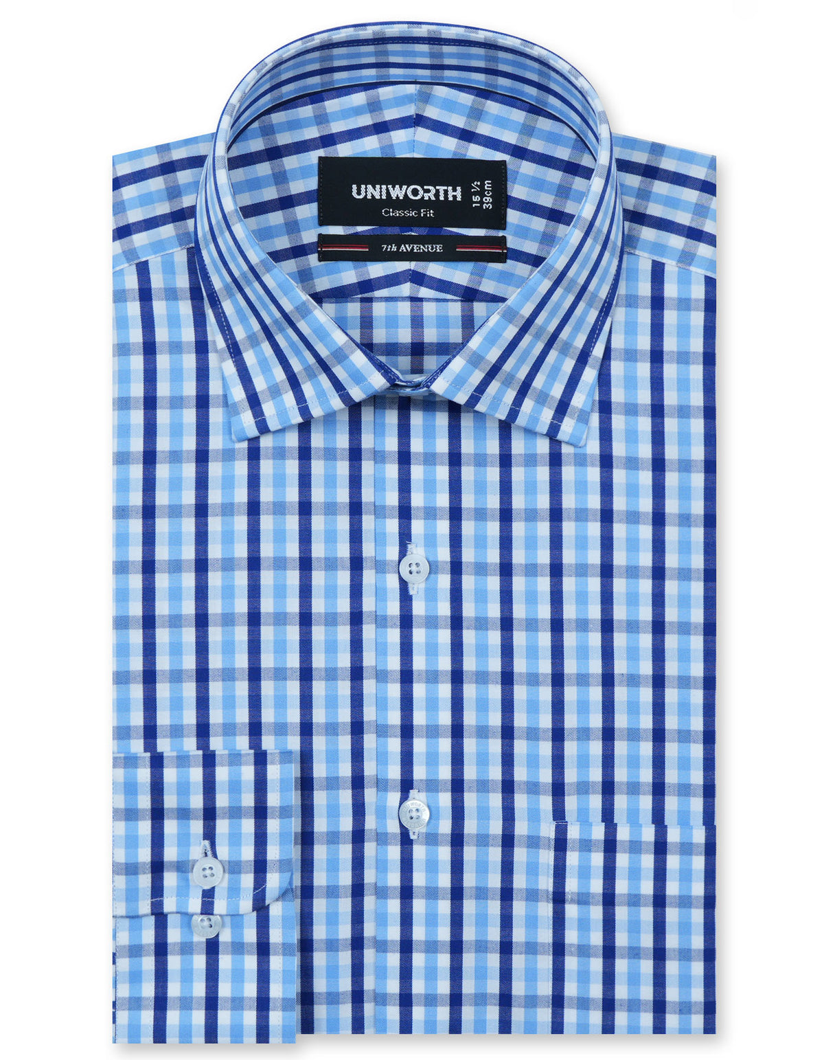 Check Royal Blue Classic Fit Shirt FS1118RF-14.5