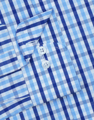 Check Royal Blue Tailored Smart Fit Shirt FS1118SF-15.5