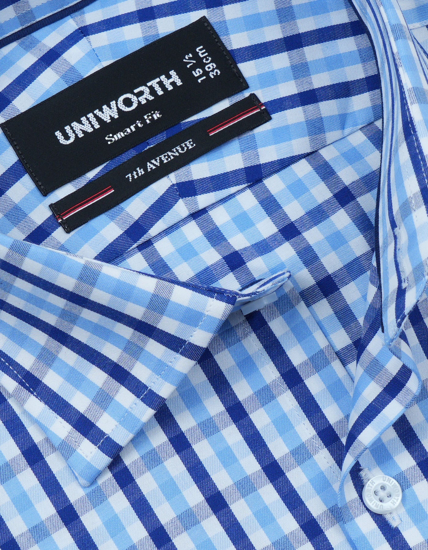 Check Royal Blue Tailored Smart Fit Shirt FS1118SF-15