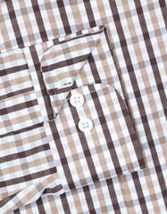Check D Brown Classic Fit Shirt FS1119RF-15.5