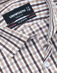 Check D Brown Classic Fit Shirt FS1119RF-15