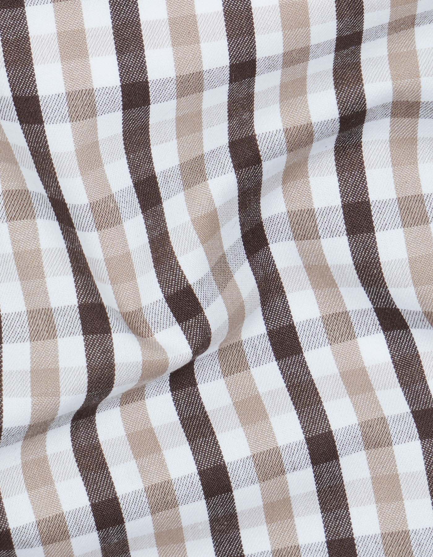 Check D Brown Tailored Smart Fit Shirt FS1119SF-16