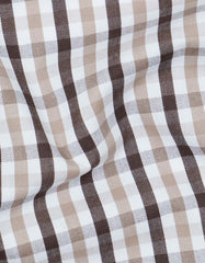 Check D Brown Tailored Smart Fit Shirt FS1119SF-16