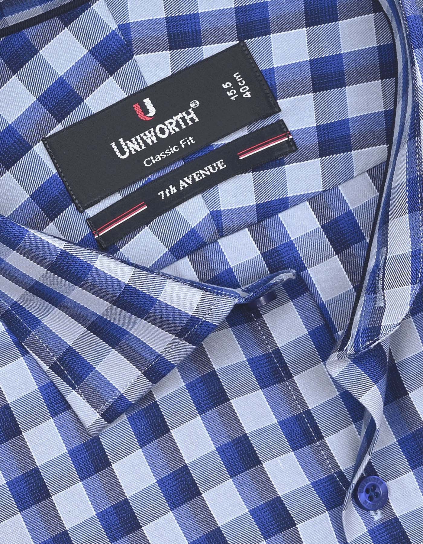 Check River Blue Classic Fit Shirt FS1120RF-15