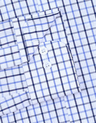 Check Navy Tailored Smart Fit Shirt FS1121SF-15.5