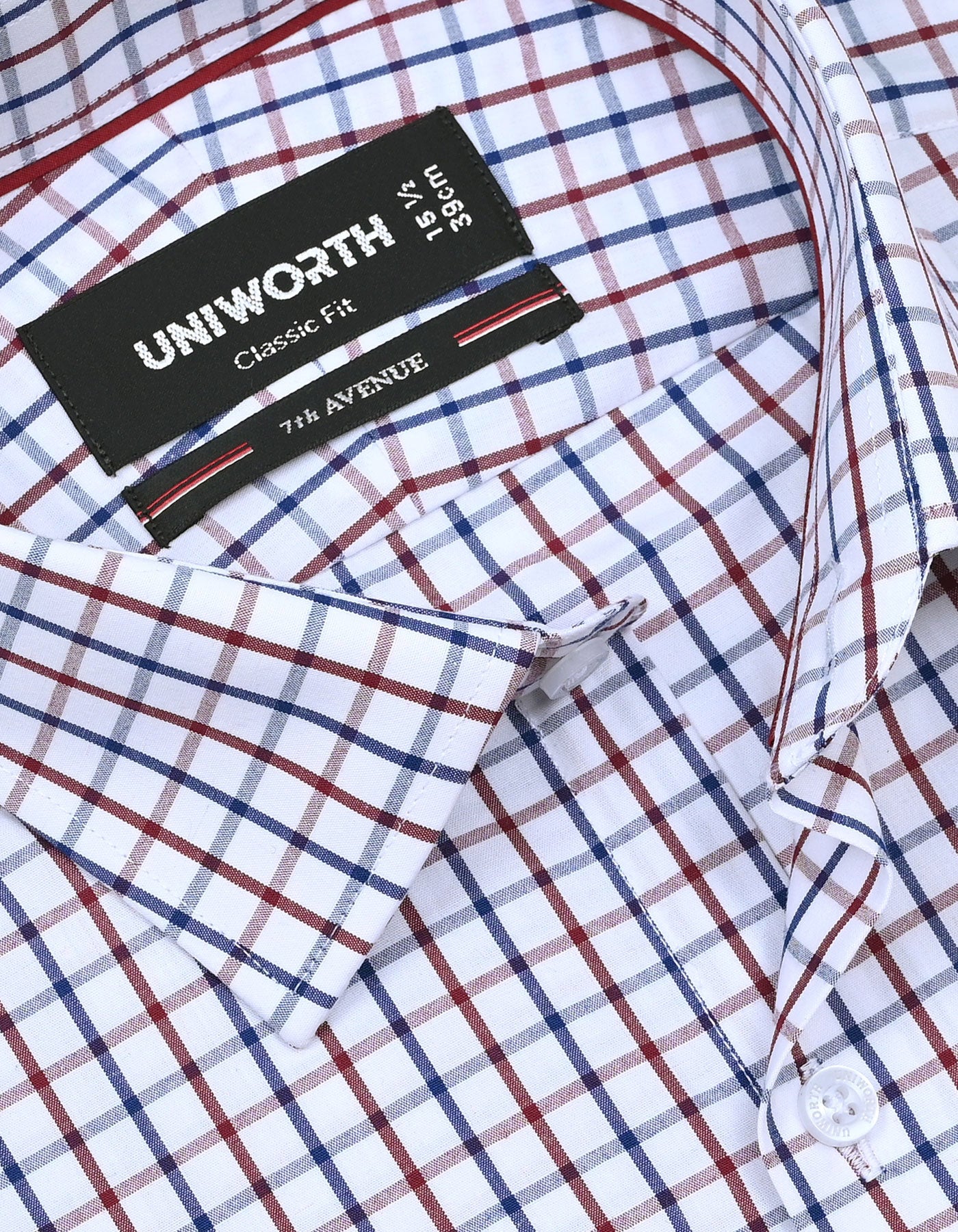 Check Maroon Classic Fit Shirt FS1122RF-15