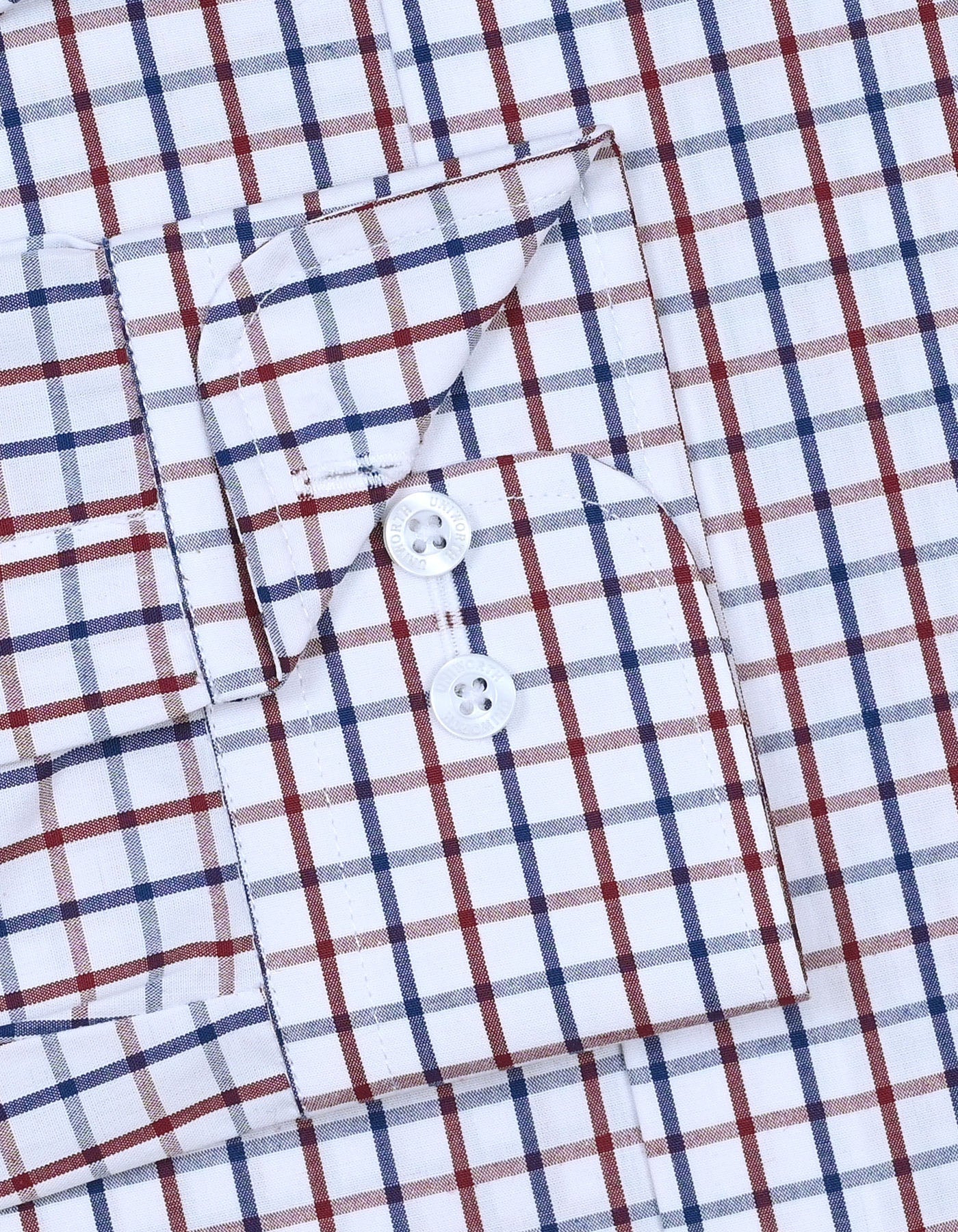 Check Maroon Tailored Smart Fit Shirt FS1122SF-15.5