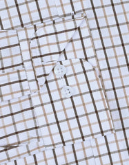 Check Beige Classic Fit Shirt FS1123RF-15.5