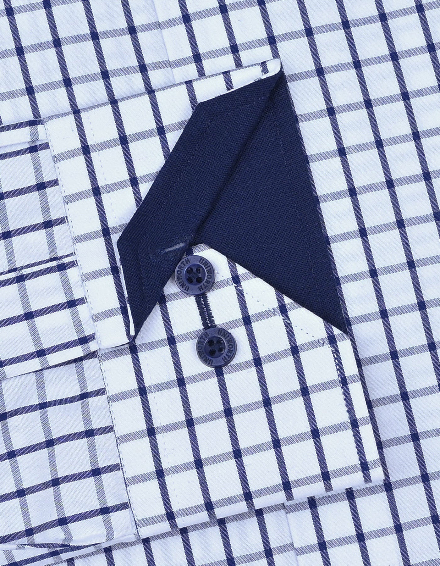 Check Navy Classic Fit Shirt FS1124RF-15.5