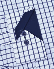 Check Navy Classic Fit Shirt FS1124RF-15.5