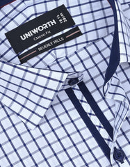 Check Navy Classic Fit Shirt FS1124RF-15